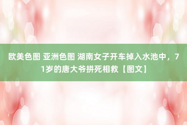 欧美色图 亚洲色图 湖南女子开车掉入水池中，71岁的唐大爷拼死相救【图文】