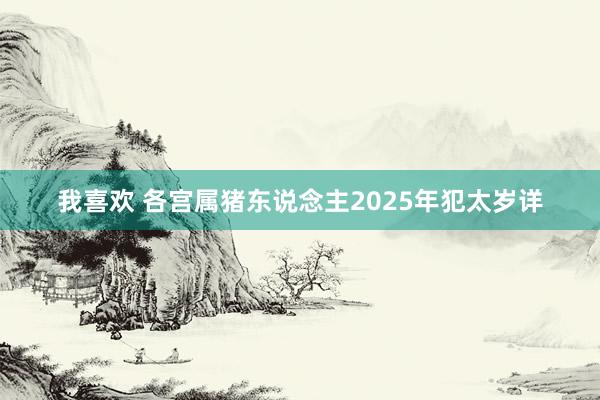 我喜欢 各宫属猪东说念主2025年犯太岁详